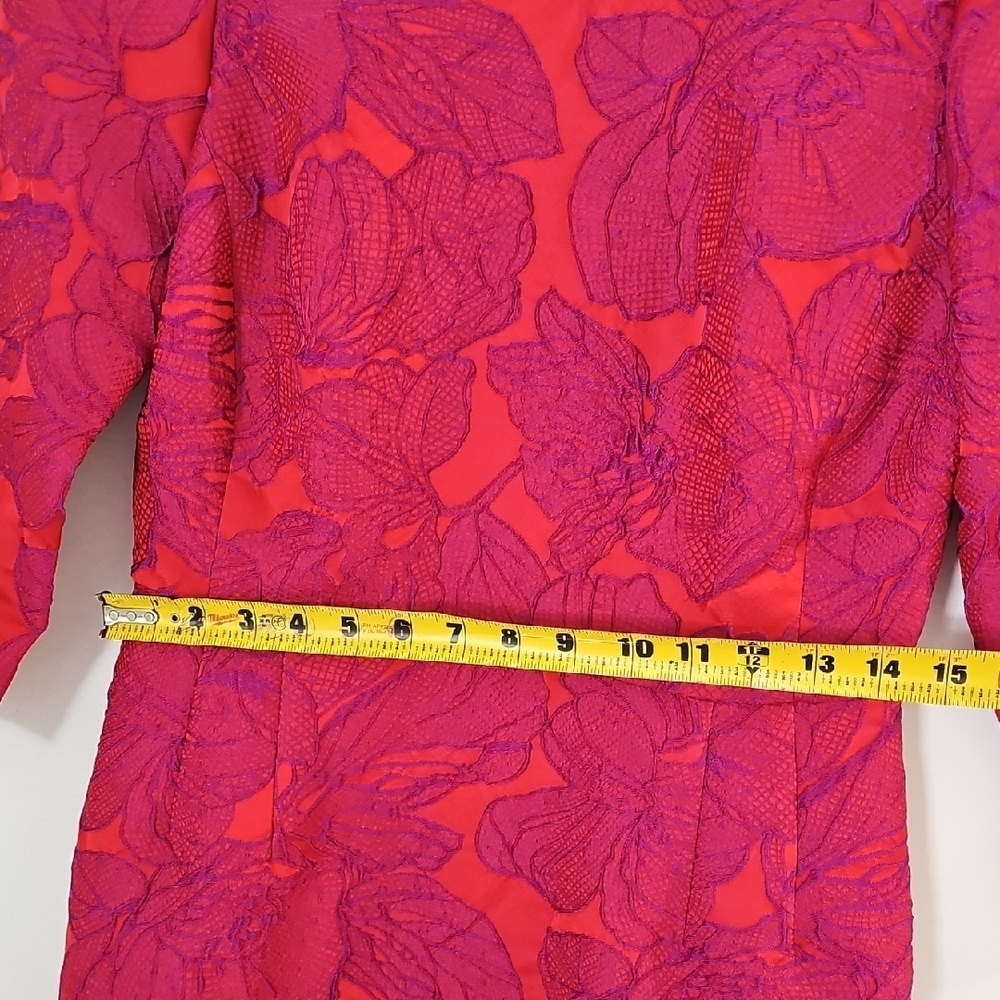 Bigio Collection Size 8 Floral 3/4 Sleeve Dress - Picture 11 of 14